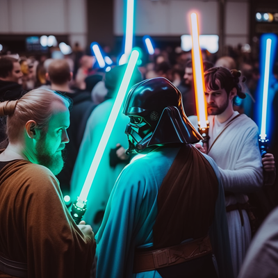 Spade laser e cosplay al Heroes Dutch Comic Con, alla FACTS Convention e allo Star Wars Day