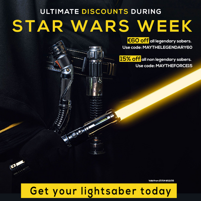 Die größten Rabatte des Jahres: Feiern Sie die Star Wars Woche mit KenJo Sabers!