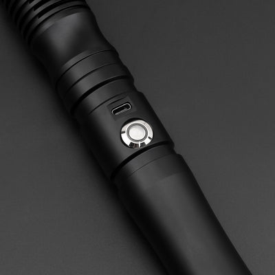 on button light saber acolyte black cheap lightsaber good qualilty