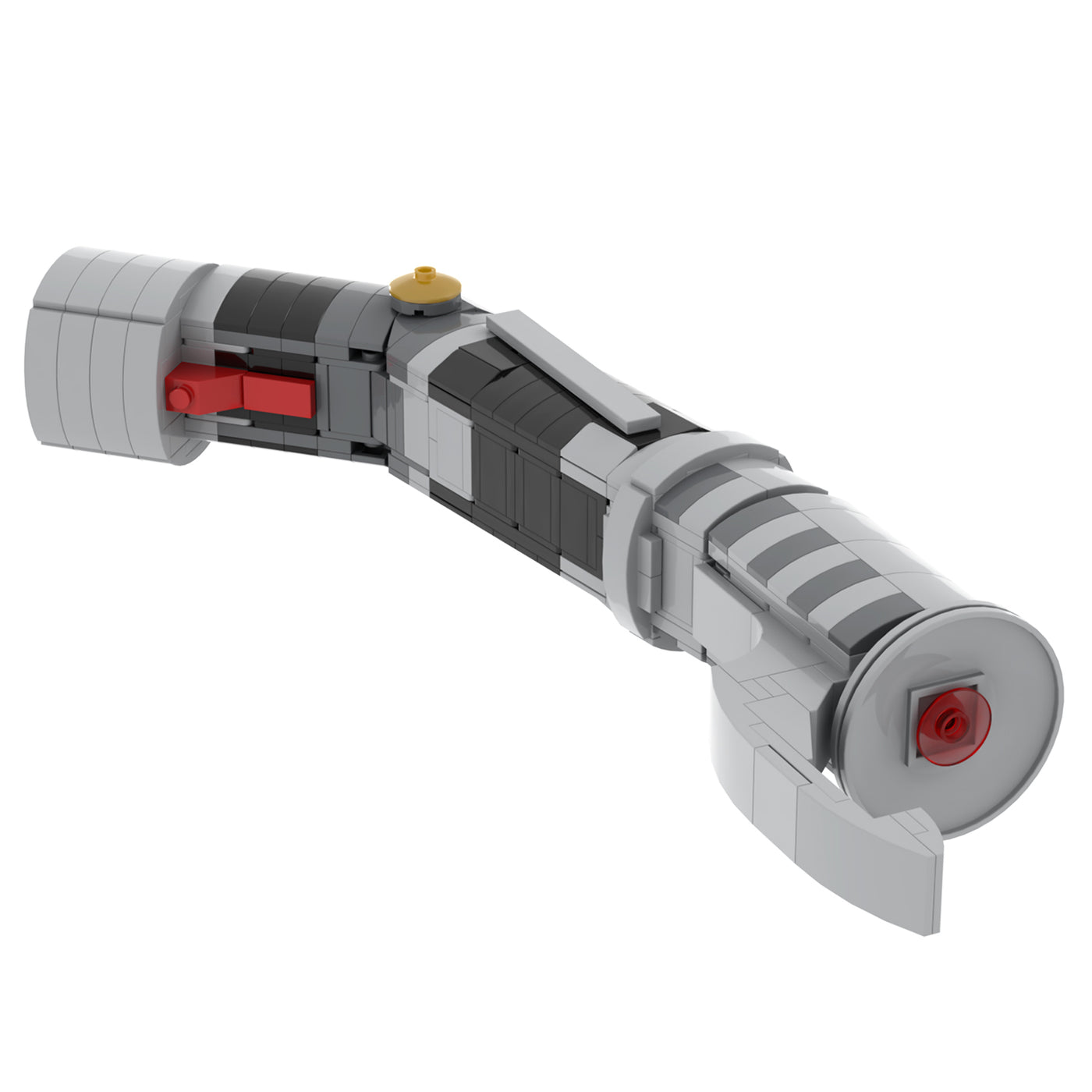 Grijze hilt van de Super Bricks Counts Curve lightsaber