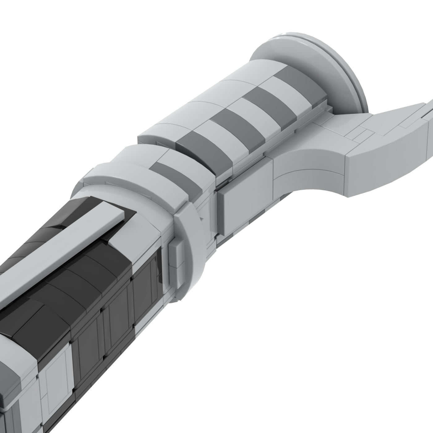 Haak aan het uiteinde van de Super Bricks Counts Curve lightsaber