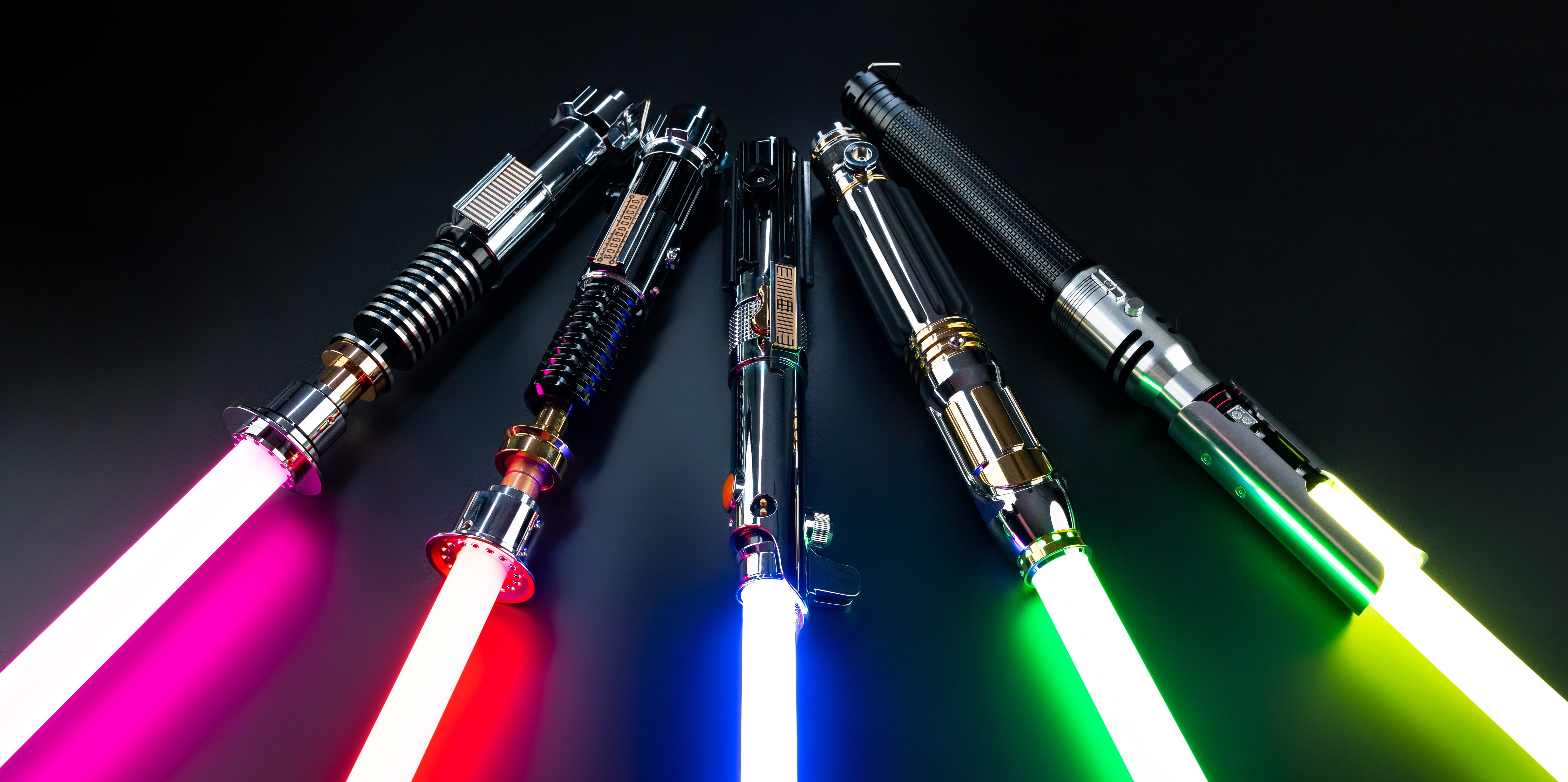 Qneiaym 18 Pcs Inflatable Light Sabers - 5 Vibrant Colors 35 Inch